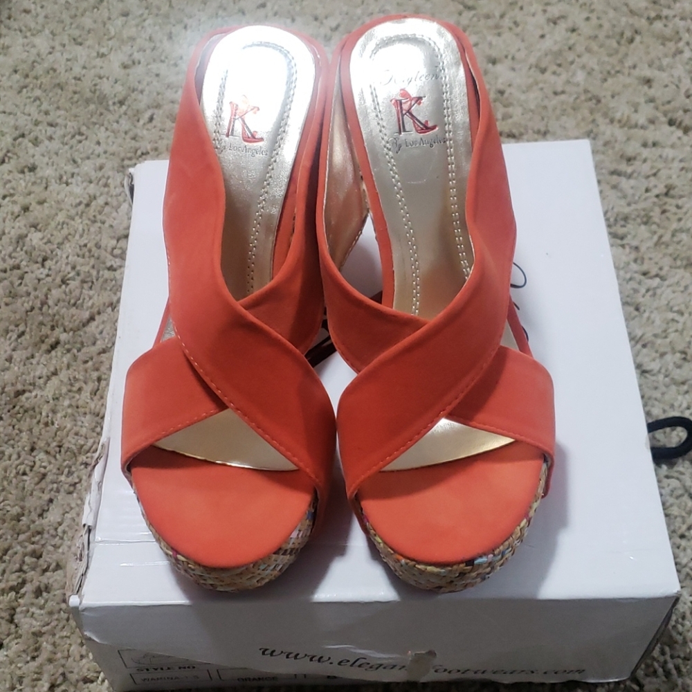 Ladies Orange wedge